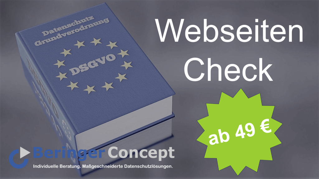 DSGVO Webseiten Check vom Profi ab 49,- EUR